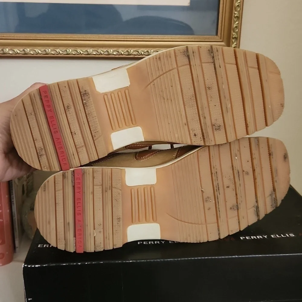 Perry Ellis Chaser Shoes Boys 6 1/2 Ladies 8 Contemporary Party Church School - Picture 9 of 11